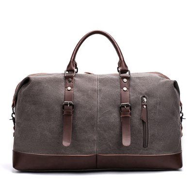 comprar Bolso de viaje de cuero de toque de viaje de bolso expandible de fin de semana de noche bolso de lona grande online manufacture