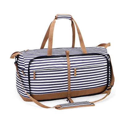comprar Xxl 100l 60L bolso de viaje plegable impermeable rayas azules 24.8X11.8X11