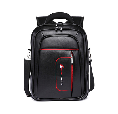 comprar Mochila de viaje de cuero sólido bolso portátil impermeable PU masculino 11.4x6.7x19.3