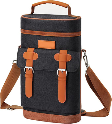 comprar 600D poliéster térmico aislado personalizado bolsa de enfriador 2 botellas portátil portátil online manufacture