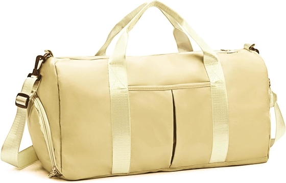 comprar Yoga Gimnasio Deportes al aire libre Fin de semana Pernoctar Bolsa de viaje Amarillo claro Color Grande online manufacture