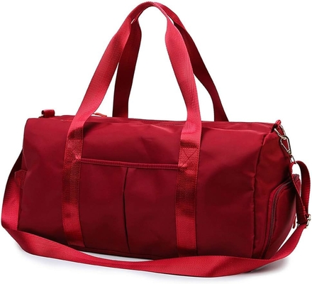 comprar Red Large Sports Gym Entrenamiento de fin de semana Natación Yoga Bolso de viaje con bolsillo mojado y compartimiento de zapatos online manufacture