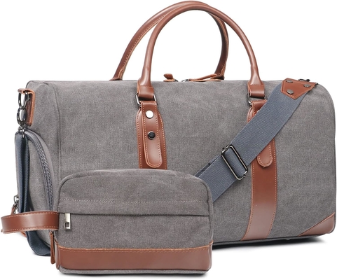 comprar Bolso de noche de fin de semana de lienzo con equipaje de transporte con compartimiento para zapatos / artículos de tocador online manufacture