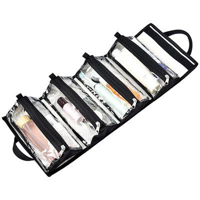 comprar Bolso de maquillaje de PVC extra grande para viajes, colgante y personalizado, con maquillaje separado, 9x5