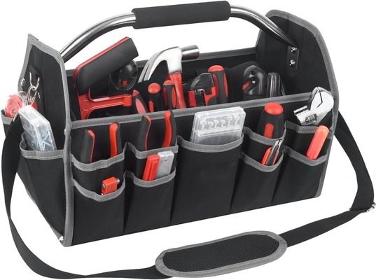 comprar 16 pulgadas 26 bolsillos de acero manija Bolsa de herramientas de viaje personalizada con correa extraíble del hombro online manufacture