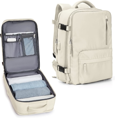comprar Compañía aérea grande de color beige aprobado Carry On Waterproof Trabajo de negocios Bolso de viaje personalizado para mujeres hombres online manufacture
