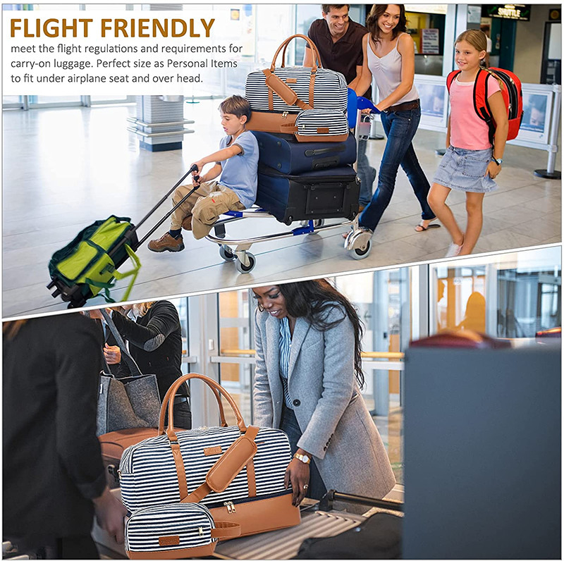 Envases de viaje para hombres bolsas de viaje equipaje para llevar durante el fin de semana Tote 16.2x14.5x8 