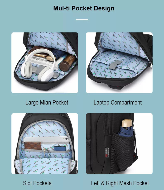 11 Mochila portátil anti-robo a prueba de agua para 1 semana de viaje 3 días 5 días 34x19x48cm