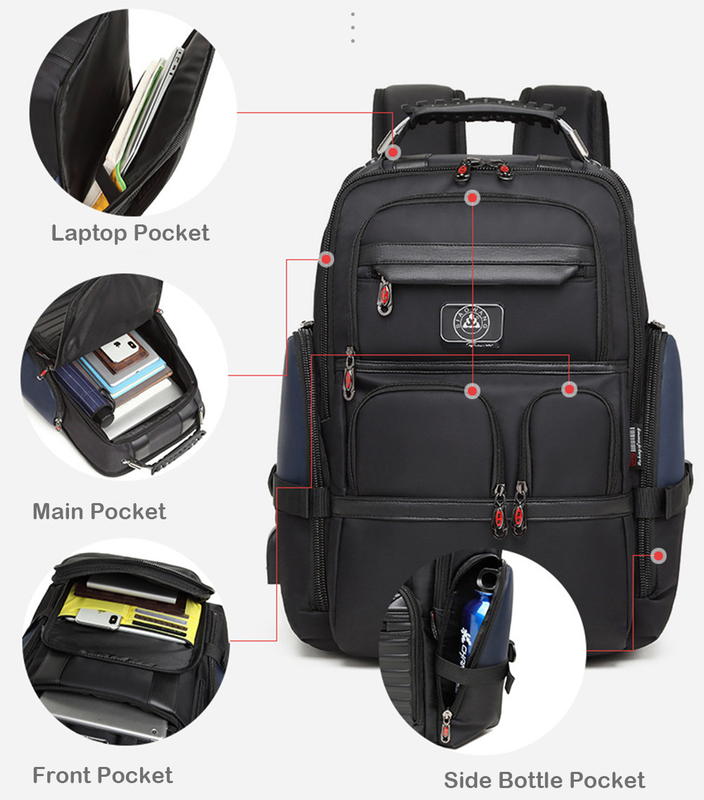 Bolso de mochila anti robo de cuero 19.5x15x11 18 x 14 x 8 pulgadas 17 pulgadas