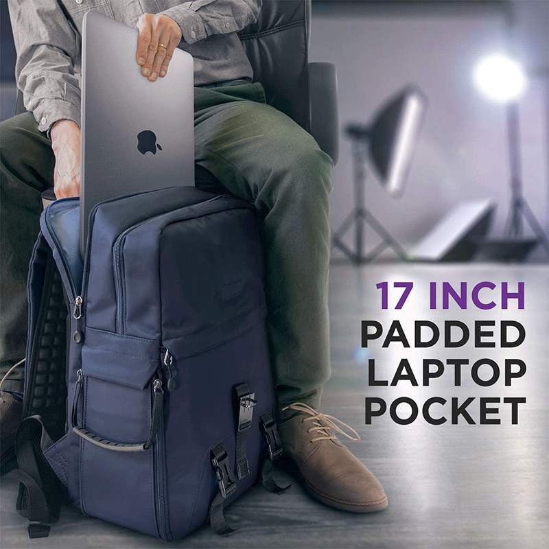 Mochila de viaje personalizada resistente al agua portátil grande y cámara DSLR con porta trípode
