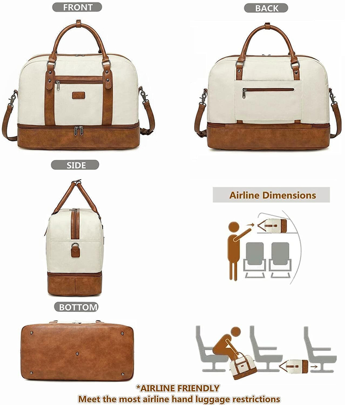 Bolsas de viaje con estilo con compartimiento de computadora portátil 19 pulgadas 19.7 x 9.8 x 14.6 