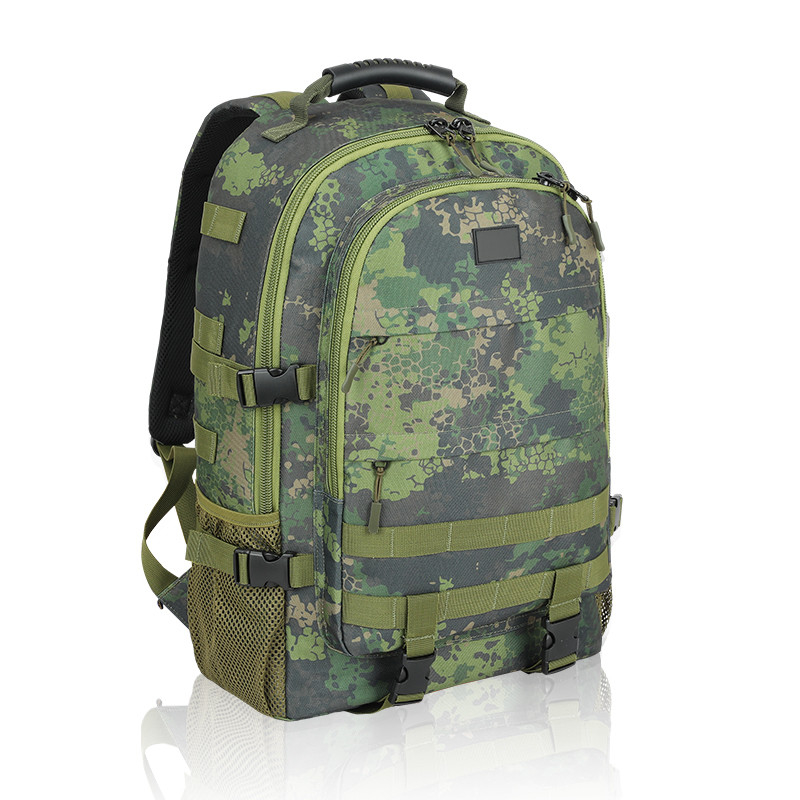 Negro Gran capacidad a prueba de agua Viajes personalizados Mochila táctica militar con cinturón de hombro para hombres