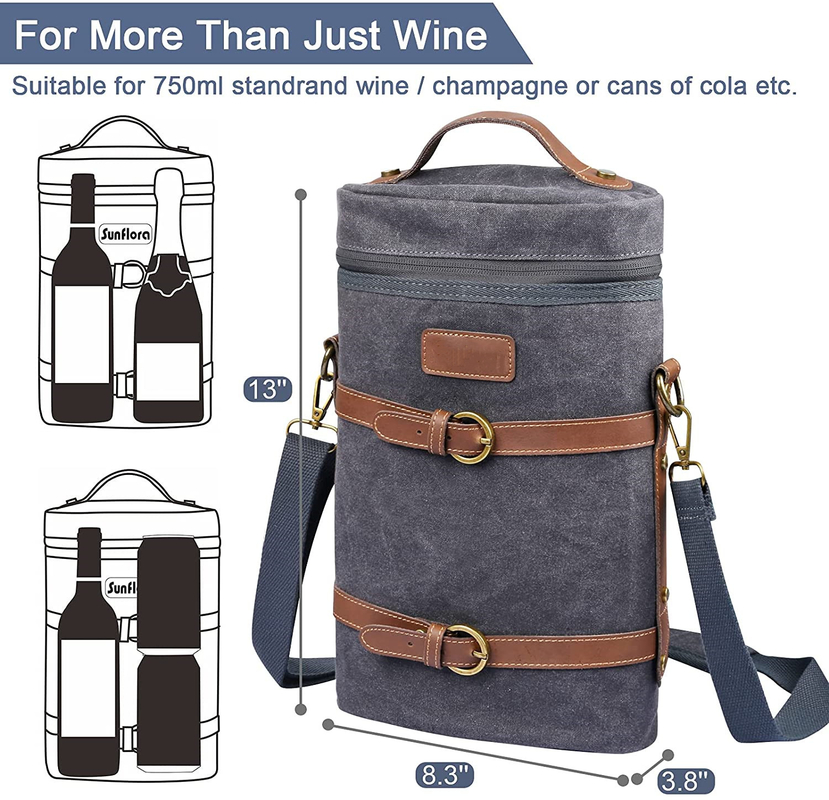 Flexible vino de picnic de trabajo pesado de costumbre aislada bolsa de enfriador Pad divisor botella de agua 8x3x13