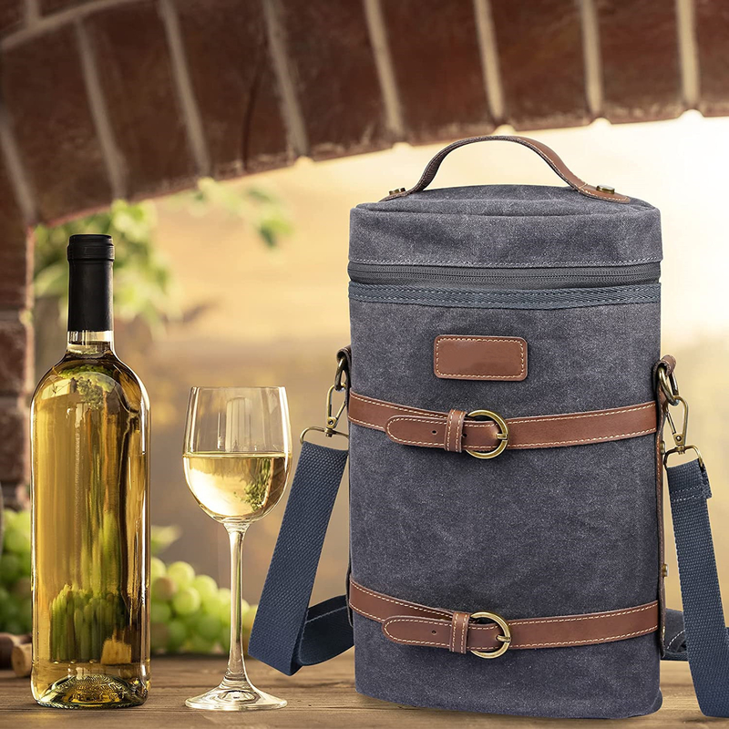 Flexible vino de picnic de trabajo pesado de costumbre aislada bolsa de enfriador Pad divisor botella de agua 8x3x13