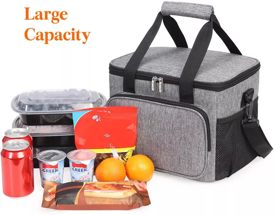Bolsa de enfriador aislada personalizada de lado blando para comestibles Boca de almuerzo Tote Office 24 lata