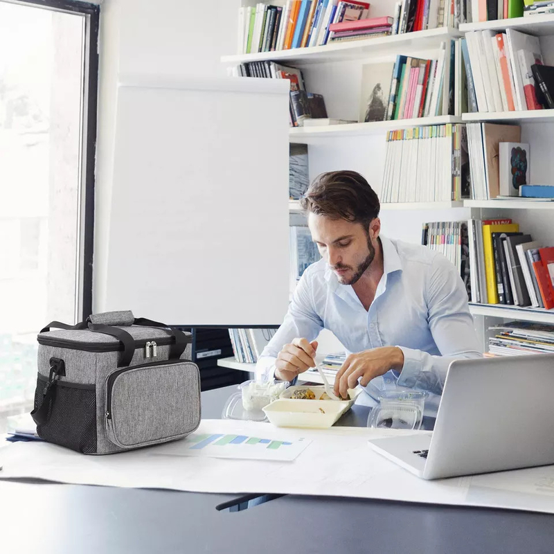 Bolsa de enfriador aislada personalizada de lado blando para comestibles Boca de almuerzo Tote Office 24 lata