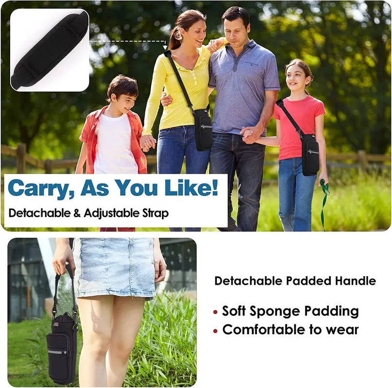3.3 X 10.6 pulgadas impermeable Neoprene portabotellas de agua de viaje aislado térmico portátil