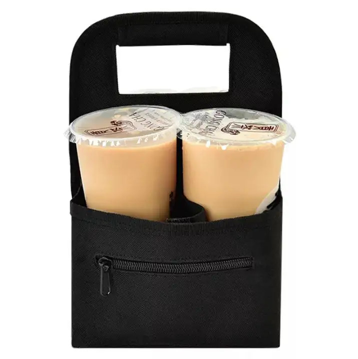 Bolsa portátil para el almacenaje de la taza de café, 10 * 7 pulgadas Manga de taza de café personalizada