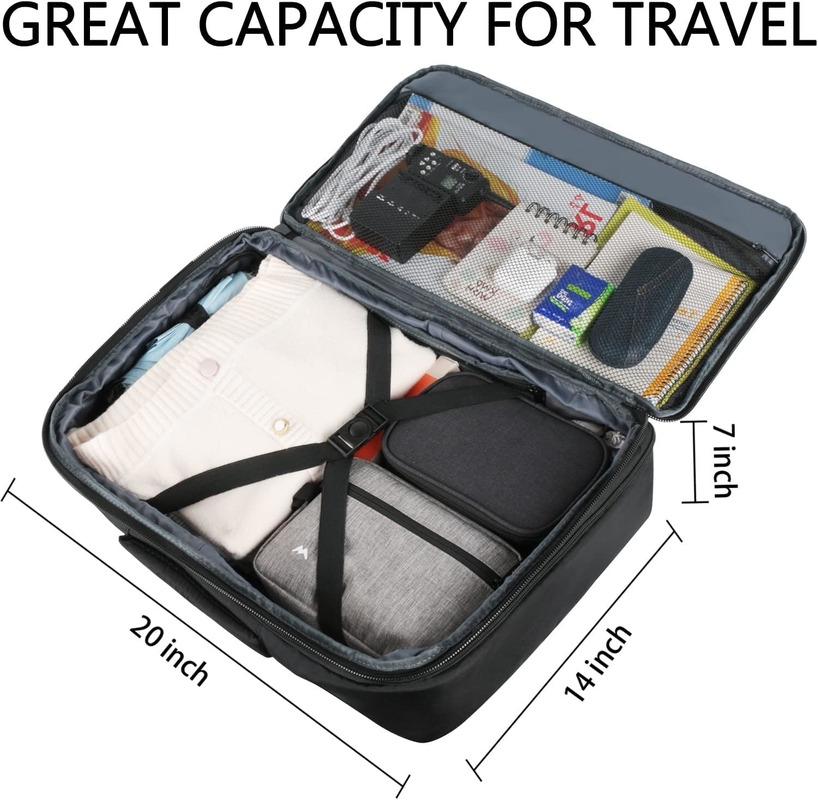 Negro 40L Extensible Carry On Bolso de equipaje de vuelo Aprobado Bolso de viaje de Duffel al aire libre