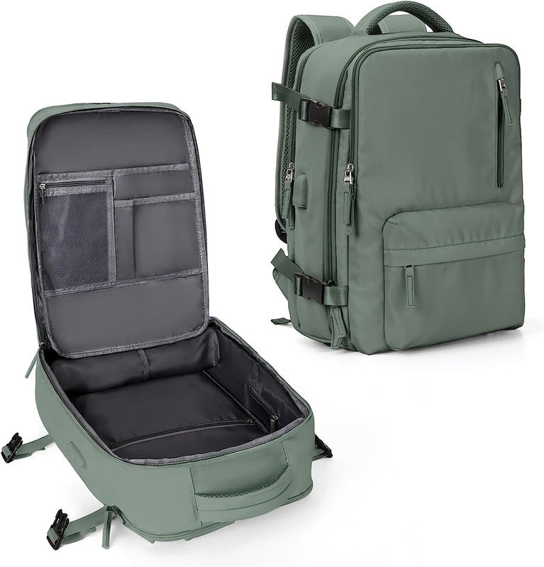 Escola de senderismo fin de semana de noche bolsa de viaje de gran capacidad color verde impermeable