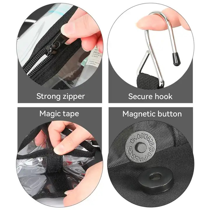 Elegante bolsa de lavado colgante de PVC de 28*13,5*13,5 cm para el baño masculino