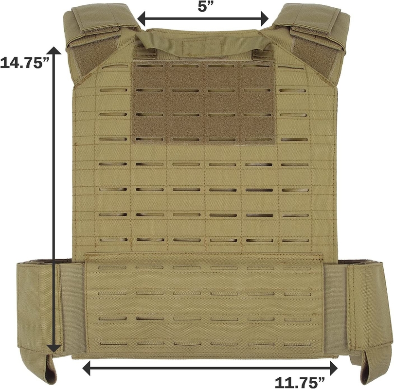 1000D Nylon Cordura Coyote Marrón Entrenamiento de fuerza chaleco de entrenamiento de peso 11x14