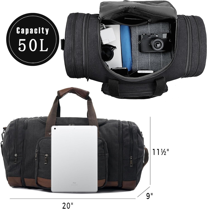 Bolso de viaje de gran capacidad de fin de semana conveniente para llevar el equipaje de los hombres