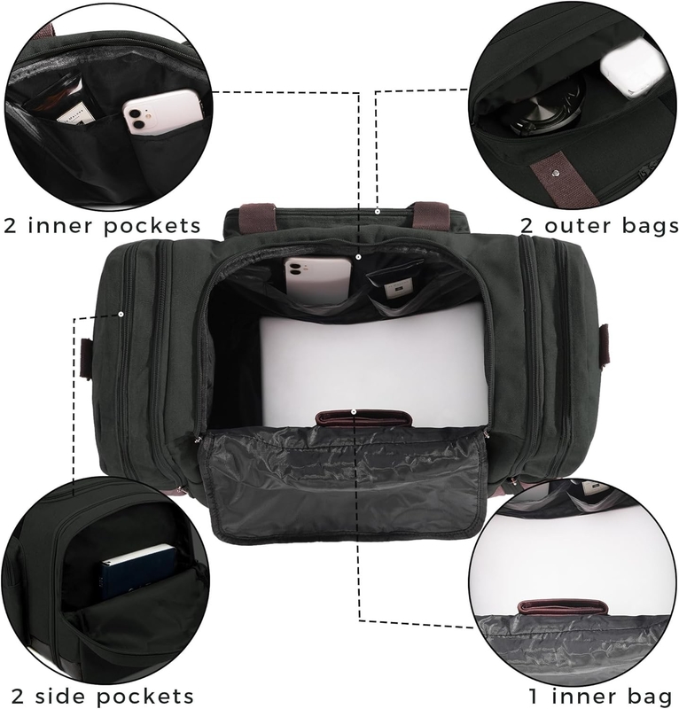 Bolso de viaje de gran capacidad de fin de semana conveniente para llevar el equipaje de los hombres