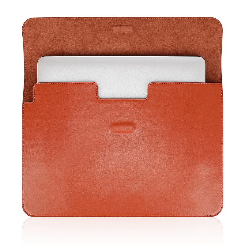 Bolsas portátiles personalizadas para negocios de mujeres para Macbook Pro 13 13.3 pulgadas Mano de computadora sobre de cuero