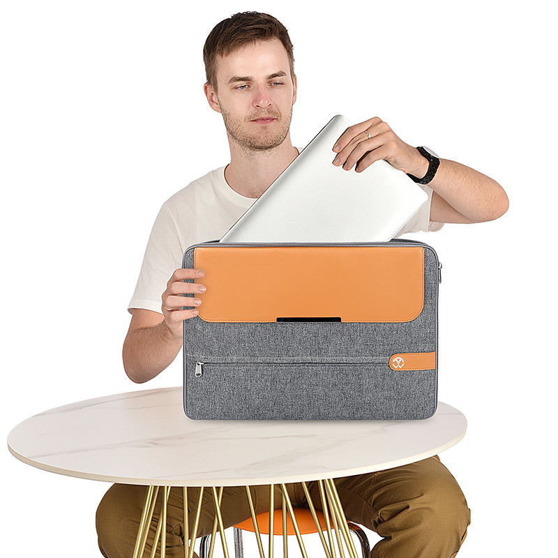 Mano de computadora de 15,6 pulgadas bolsas de negocios portátiles personalizadas de cuero portátil portátil portátil de mujeres tapa