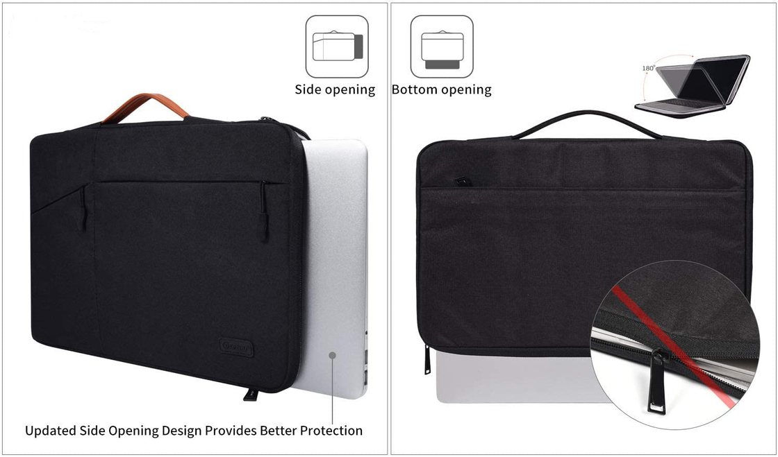 Envases de mano de negocios bolsas portátiles personalizadas maletines de bolso 10 pulgadas 11.6 pulgadas 21 pulgadas 22 pulgadas