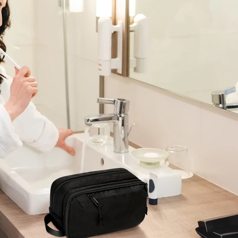 Bolso de higiene personalizado para viajes Bolso Eco-friendly Organizador cosmético colgante 3 capas