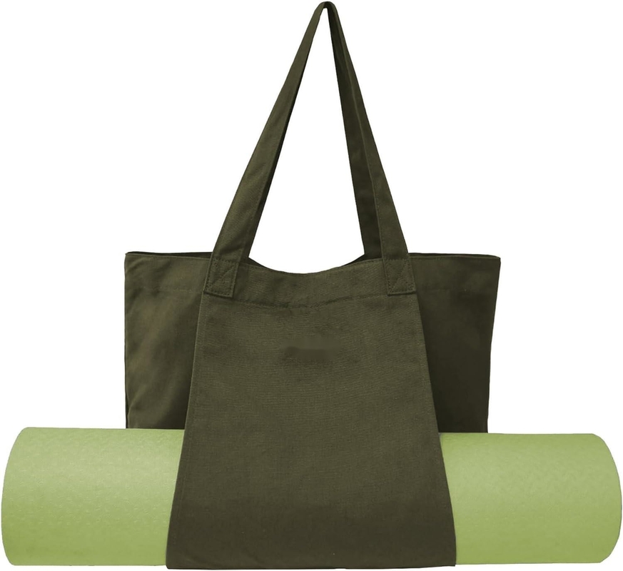 Bolsas deportivas de algodón de color verde grandes y duraderas bolsas personalizadas con zapatos bolsillo de compartimiento