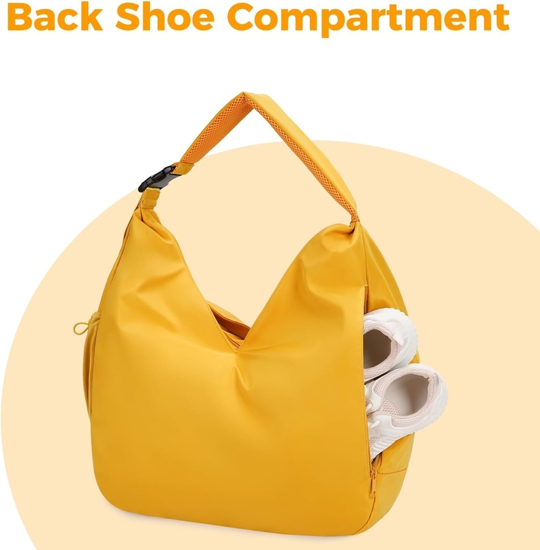 Bolso grande de gimnasio con soporte de esterilla de yoga oculto / bolsos personalizables Compartimiento para zapatos