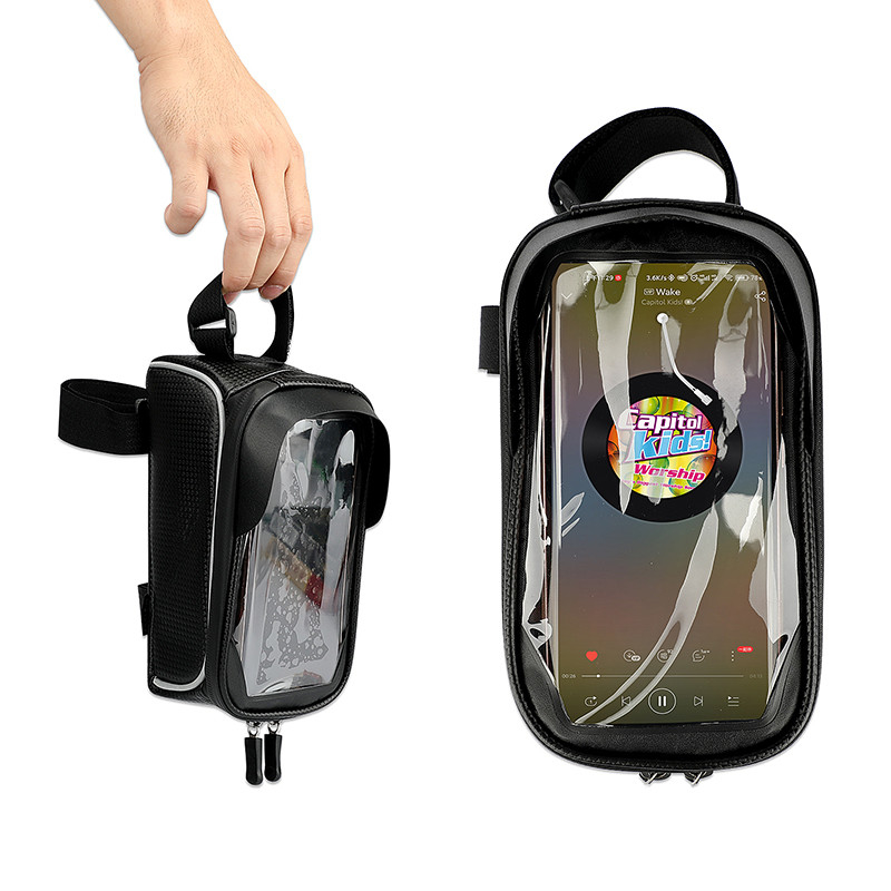 OEM o ODM bolso de teléfono de bicicleta impermeable de marco frontal bolso de bicicleta 8x3x5 