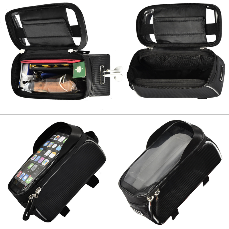 Bolso de tubo superior Bolso de soporte para teléfono con auriculares Agujero para ventana 8x3.2x4.75