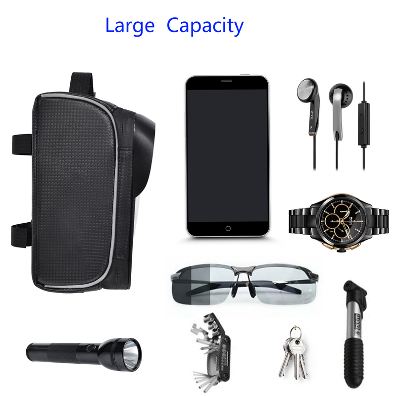 Bolso de tubo superior Bolso de soporte para teléfono con auriculares Agujero para ventana 8x3.2x4.75