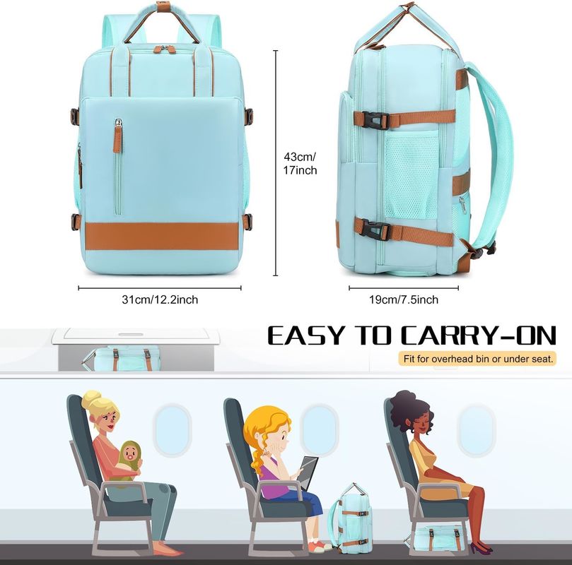 15.6 pulgadas Carry On Duffel Bolsa de viaje Vuelo de avión aprobado con puerto de carga USB
