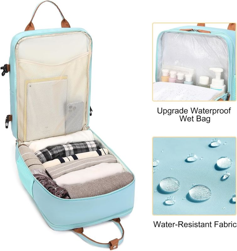 15.6 pulgadas Carry On Duffel Bolsa de viaje Vuelo de avión aprobado con puerto de carga USB