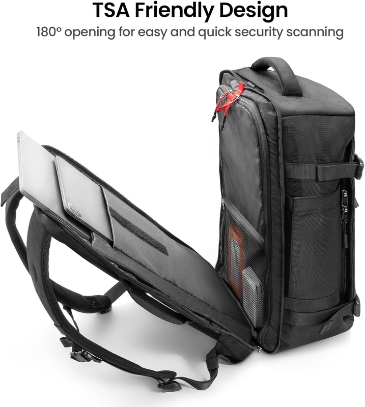 Vuelo aprobado Carry on Travel Bag Custom Negro Gran capacidad para viaje de negocios