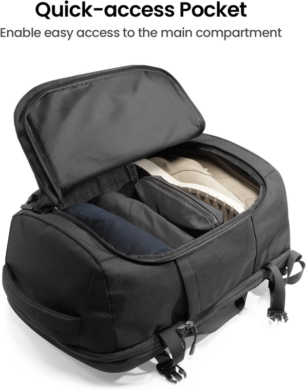 Vuelo aprobado Carry on Travel Bag Custom Negro Gran capacidad para viaje de negocios