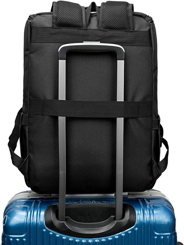 Bolso de viaje personalizado de noche grande negro con puerto de carga USB para mujeres y hombres