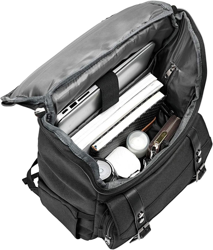 Bolso de viaje personalizado de noche grande negro con puerto de carga USB para mujeres y hombres