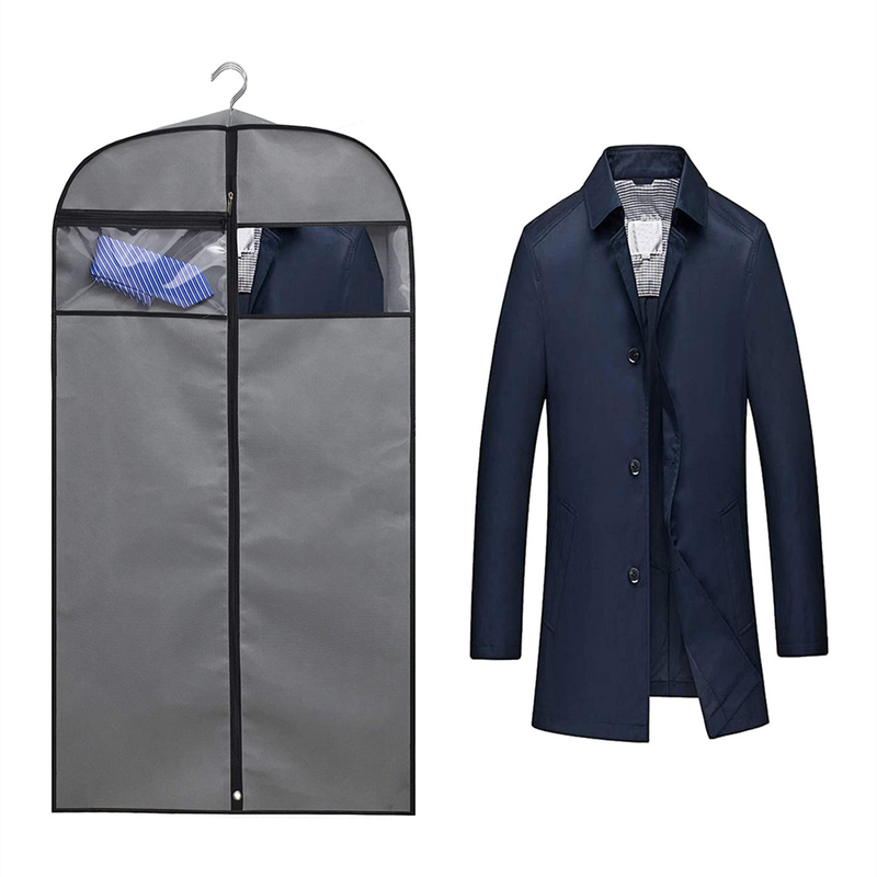 Tejido Ligero Bolsa de viaje de ropa personalizada para trajes Protector con cremallera colgante 24x32