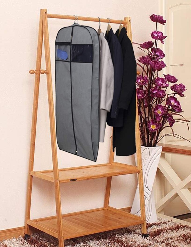 Tejido Ligero Bolsa de viaje de ropa personalizada para trajes Protector con cremallera colgante 24x32