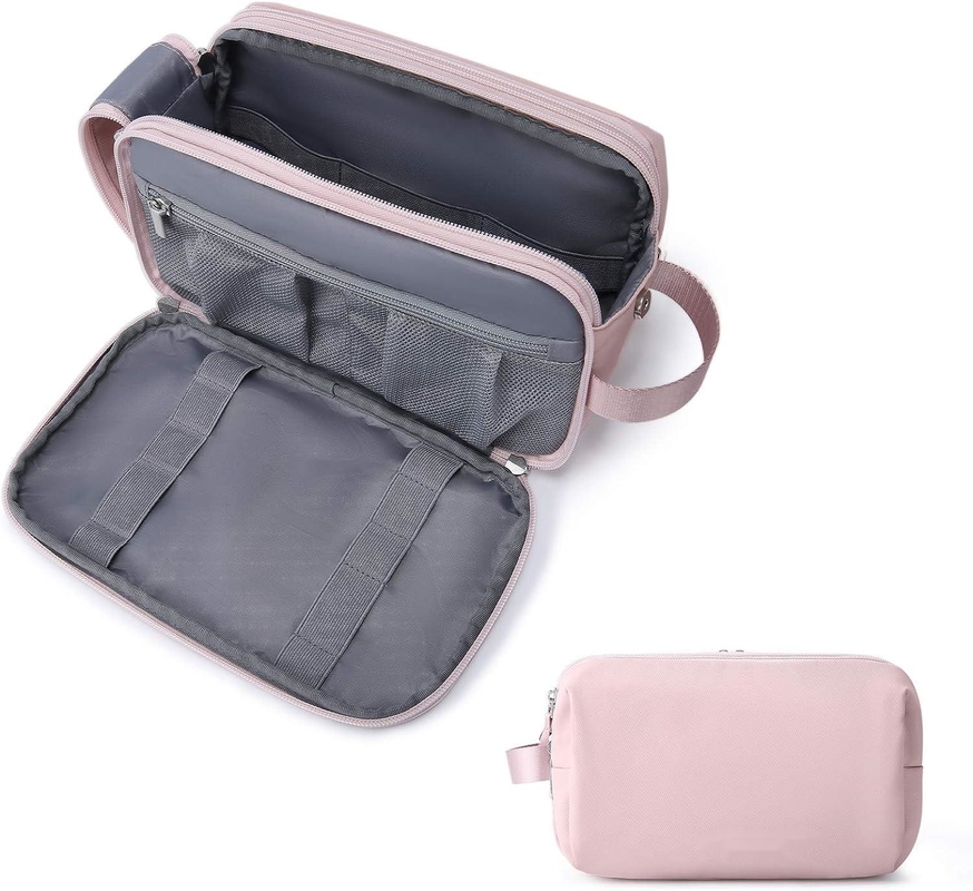 Pink Dopp Kit Resistente al agua afeitar maquillaje cosmético bolso de viaje personalizado para mujeres
