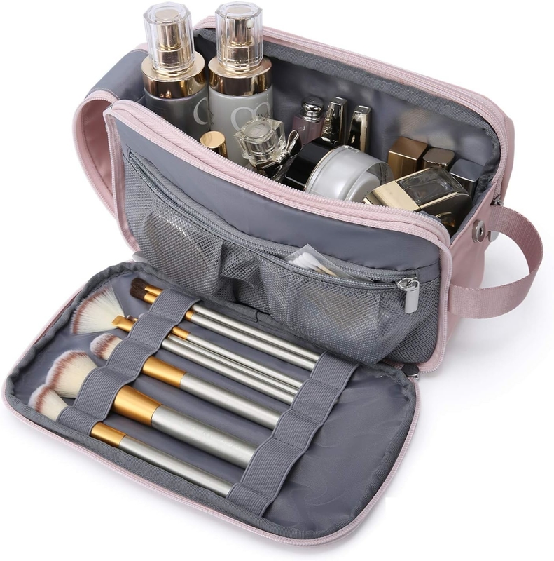 Pink Dopp Kit Resistente al agua afeitar maquillaje cosmético bolso de viaje personalizado para mujeres