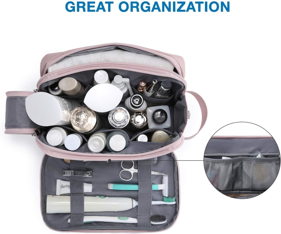 Pink Dopp Kit Resistente al agua afeitar maquillaje cosmético bolso de viaje personalizado para mujeres