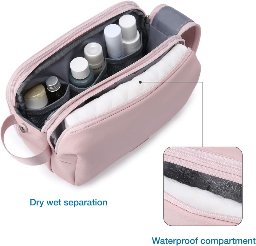 Pink Dopp Kit Resistente al agua afeitar maquillaje cosmético bolso de viaje personalizado para mujeres