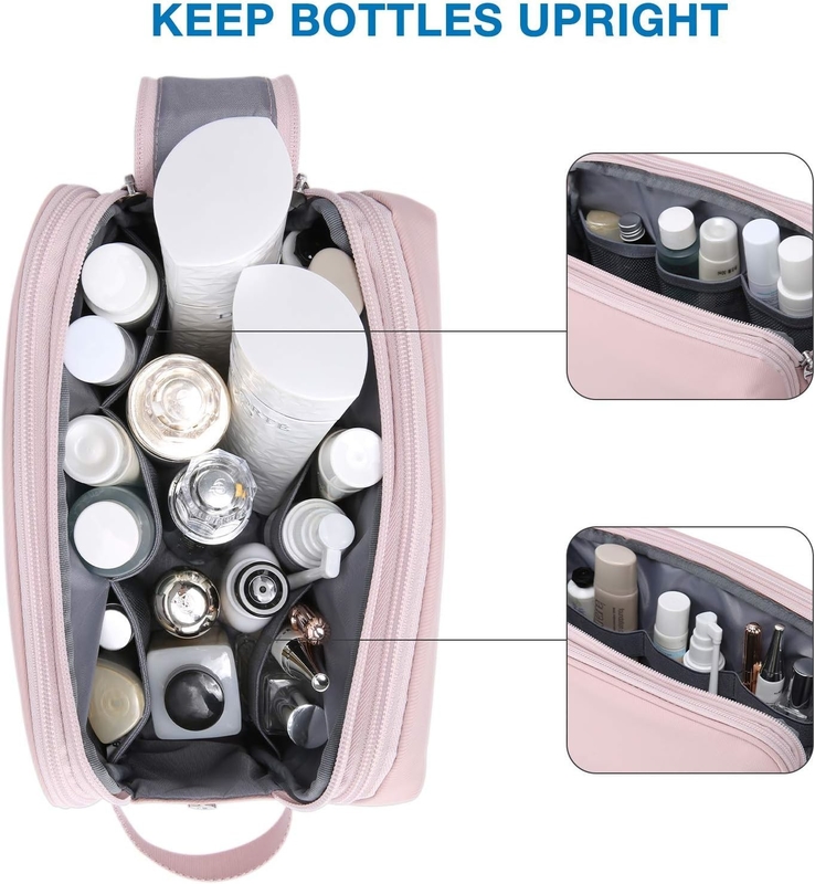 Pink Dopp Kit Resistente al agua afeitar maquillaje cosmético bolso de viaje personalizado para mujeres